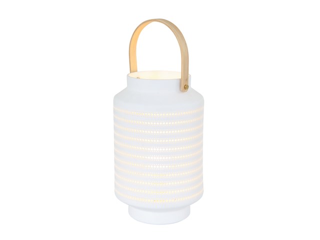 Tafellamp porcelain, anne light, 3058w, wit, licht bruin, 2025, nieuw in doos - afbeelding 1 van  7