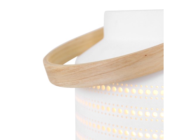 Tafellamp porcelain, anne light, 3058w, wit, licht bruin, 2025, nieuw in doos - afbeelding 5 van  7