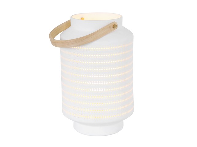 Tafellamp porcelain, anne light, 3058w, wit, licht bruin, 2025, nieuw in doos - afbeelding 7 van  7