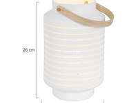 Tafellamp porcelain anne light, 3058w, wit, licht bruin, bouwjaar 2025, nieuw in doos - afbeelding 1 van  7