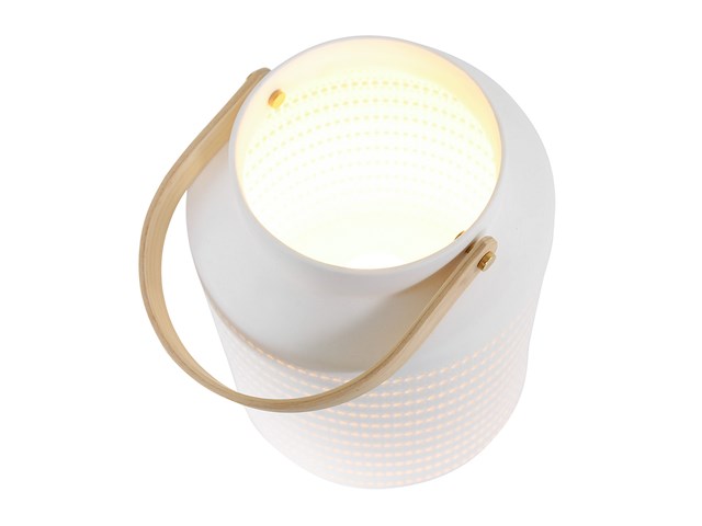 Tafellamp porcelain anne light, 3058w, wit, licht bruin, bouwjaar 2025, nieuw in doos - afbeelding 7 van  7
