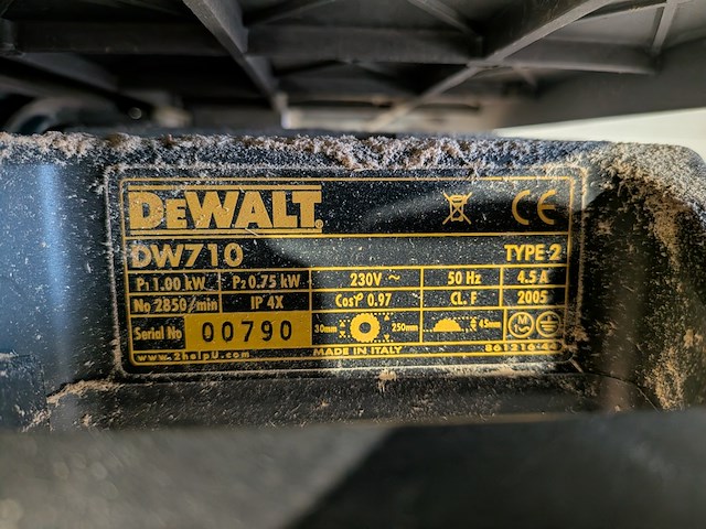Tafelzaag, dewalt, dw710, 2005 - afbeelding 2 van  11
