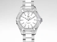 Tag heuer aquaracer ceramic duikhorloge met diamanten lunette