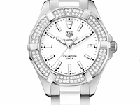 Tag heuer aquaracer ceramic duikhorloge met diamanten lunette - afbeelding 2 van  8