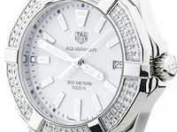 Tag heuer aquaracer ceramic duikhorloge met diamanten lunette - afbeelding 3 van  8