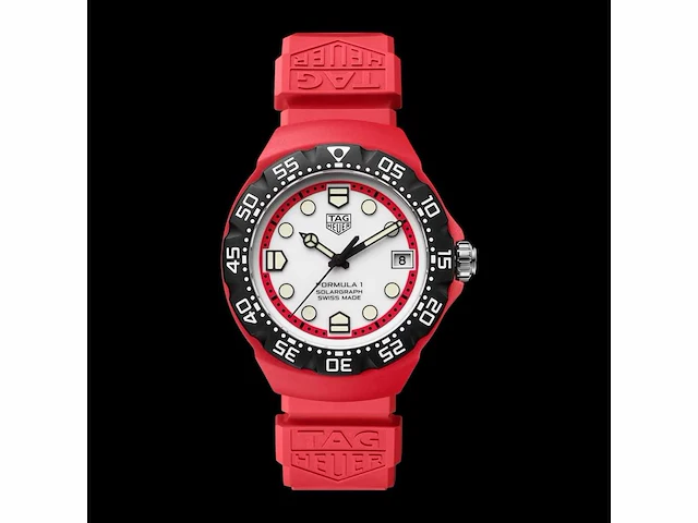 Tag heuer formula 1 solargraph red | steel coated | unworn | 2026 - afbeelding 1 van  1