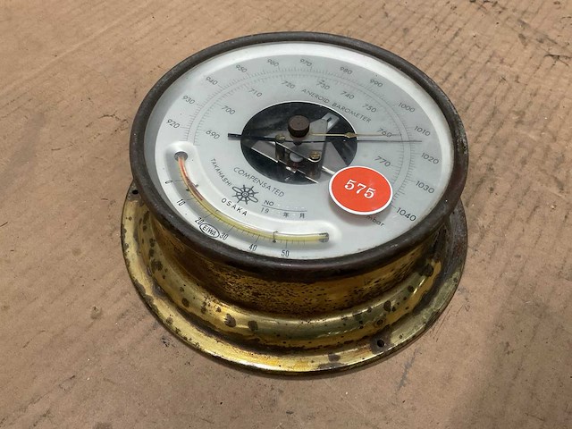 Takahashi aneroid vintage marine barometer - afbeelding 2 van  4