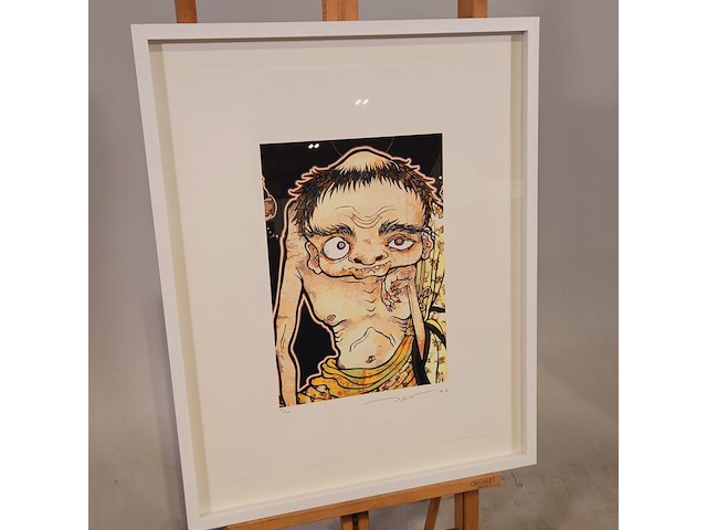 Takashi murakami lithograaf ''confused arhat'' - limited edition 35/300 - afbeelding 1 van  8
