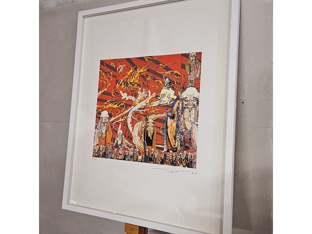 Takashi murakami lithograaf ''the 500 arhats'' - limited edition 91/300 - afbeelding 1 van  7