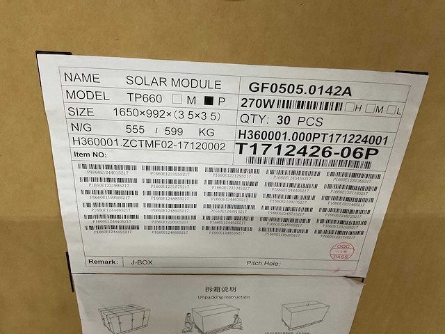 Talesun tp660p zonnepaneel (30x) - afbeelding 3 van  3