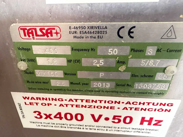 Talsa - 2013 - mix 150 - mengmixer - afbeelding 4 van  5