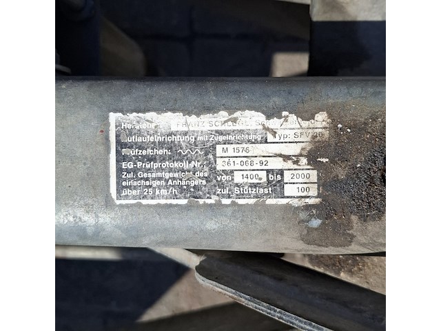 Tandemas aanhanger anssems, bs, bouwjaar 1998 - afbeelding 2 van  28