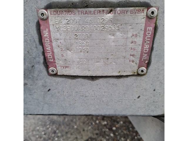 Tandemas aanhanger, eduard, p4, 2011 - afbeelding 3 van  14