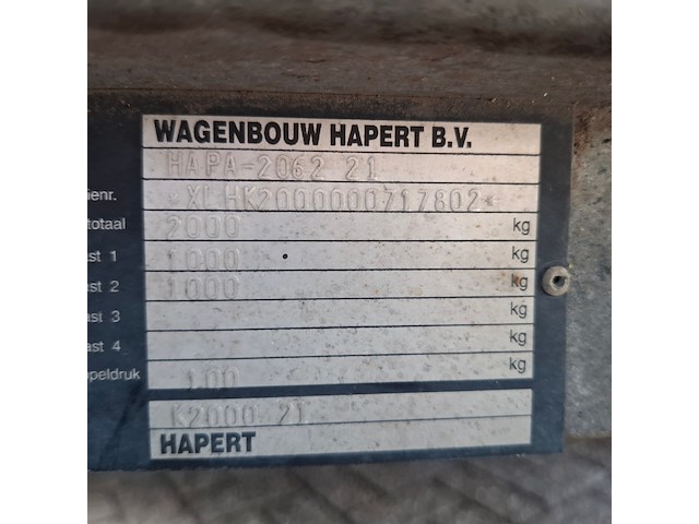 Tandemas aanhanger hapert, k, bouwjaar 2009 - afbeelding 4 van  17