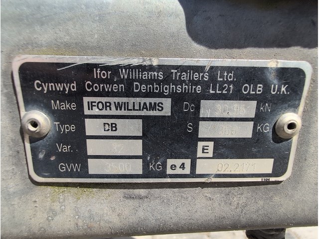 Tandemas aanhanger machinetransporter, ifor williams trailers, gx, 2009 - afbeelding 7 van  15