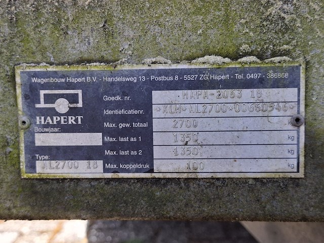 Tandemas aanhangwagen hapert, al, bouwjaar 2003 - afbeelding 14 van  15