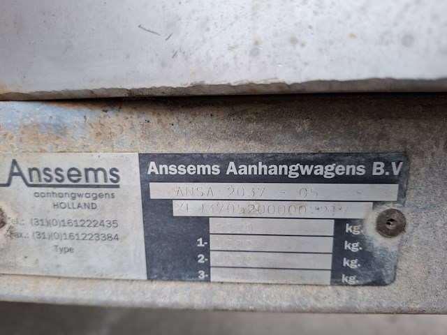 Tandemasser aanhangwagen met verkeersborden, anssems, bs, 2001 - afbeelding 15 van  24