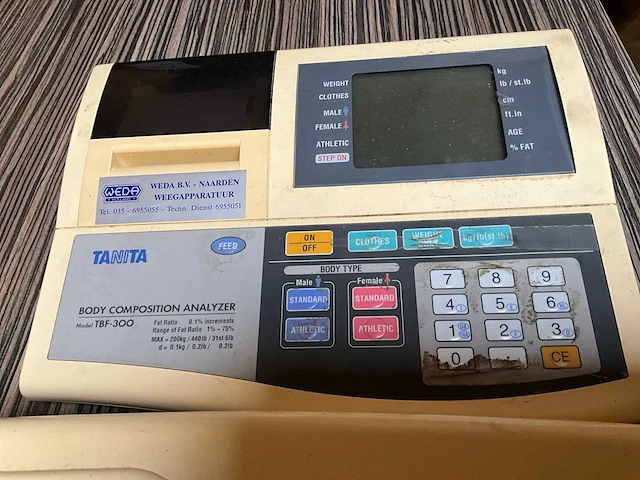 Tanita tbf-300 body composition analyzer - afbeelding 3 van  5