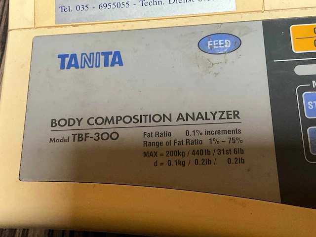Tanita tbf-300 body composition analyzer - afbeelding 4 van  5