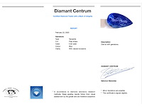 Tanzaniet 5.82 carat natuurlijke tanzaniet gecertificeerd - afbeelding 3 van  3