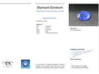 Tanzaniet 6.85 carat natuurlijke tanzaniet gecertificeerd - afbeelding 1 van  4