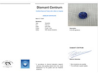 Tanzaniet 8.29 carat natuurlijke tanzaniet gecertificeerd - afbeelding 3 van  3