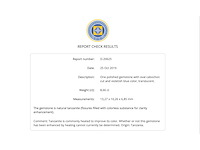 Tanzaniet 8.66 carat natuurlijke tanzaniet gecertificeerd - afbeelding 3 van  5