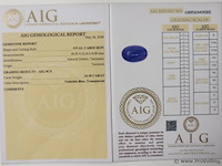 Tanzanite 16.30ct aig certified - afbeelding 4 van  4