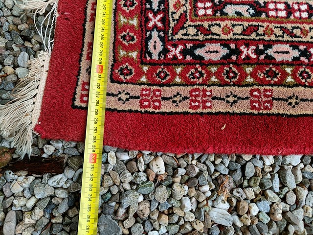 Tapijt, geknoopt, rood - afbeelding 3 van  4