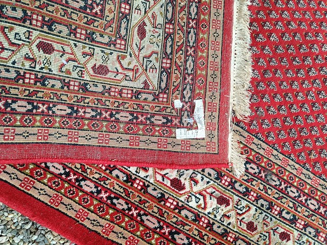 Tapijt, geknoopt, rood - afbeelding 4 van  4