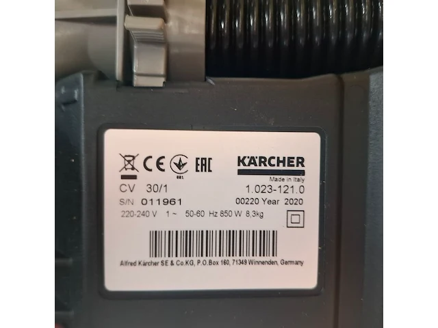 Tapijtborstelzuiger karcher, cv 30/1, bouwjaar 2020 - afbeelding 5 van  8