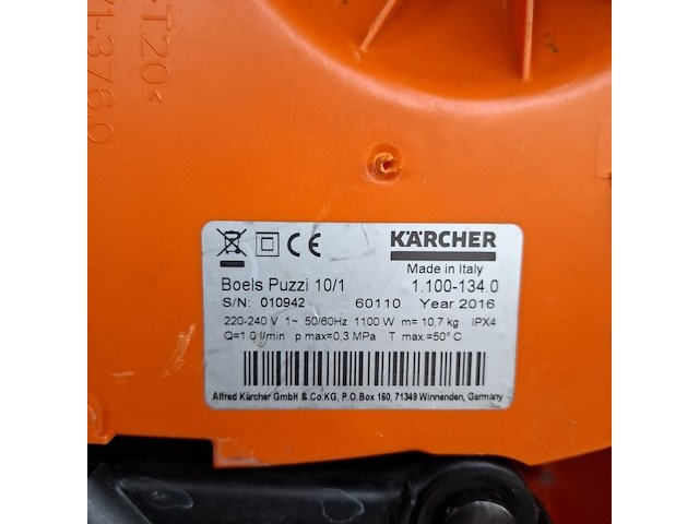 Tapijtreiniger - 230v kärcher, puzzi 10/1, bouwjaar 2016 - afbeelding 4 van  4