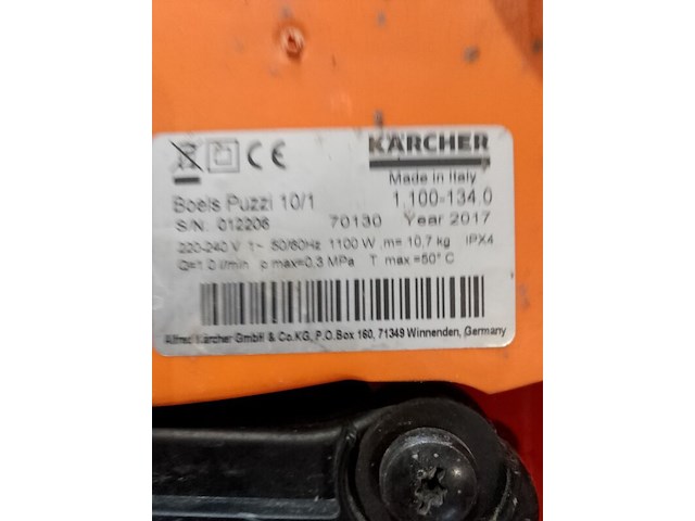 Tapijtreiniger 230v, kärcher, puzzi 10/1, 2017 - afbeelding 5 van  7