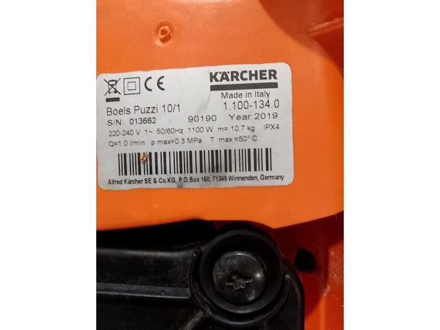 Tapijtreiniger 230v, kärcher, puzzi 10/1, 2019 - afbeelding 4 van  6