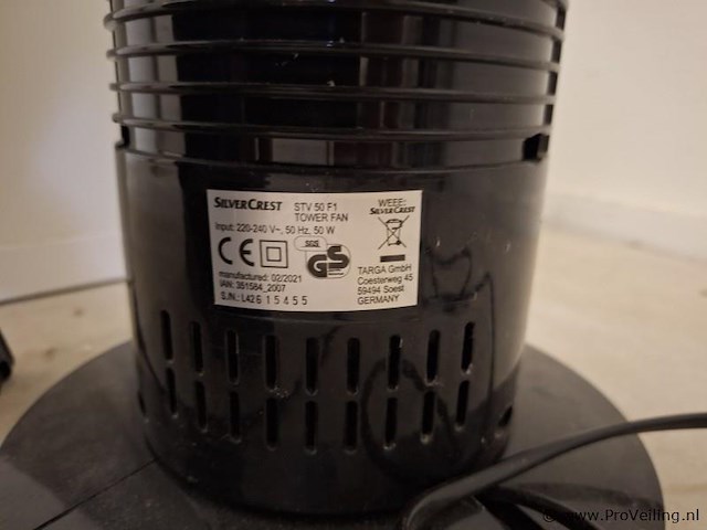 Targa torenventilator stv 50 - diameter ca. 25 cm; hoogte ca. 77 cm - afbeelding 3 van  3