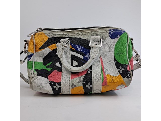 Tas, louis vuitton, keepall multicolor - afbeelding 10 van  12