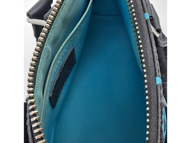 Tas, louis vuitton, keepall, zwart/turquoise - afbeelding 2 van  11