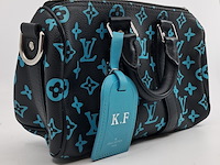 Tas, louis vuitton, keepall, zwart/turquoise - afbeelding 4 van  11