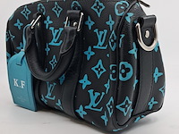 Tas, louis vuitton, keepall, zwart/turquoise - afbeelding 5 van  11