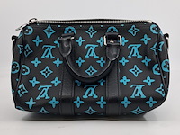 Tas, louis vuitton, keepall, zwart/turquoise - afbeelding 6 van  11