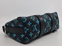 Tas, louis vuitton, keepall, zwart/turquoise - afbeelding 7 van  11