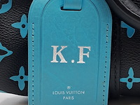 Tas, louis vuitton, keepall, zwart/turquoise - afbeelding 8 van  11