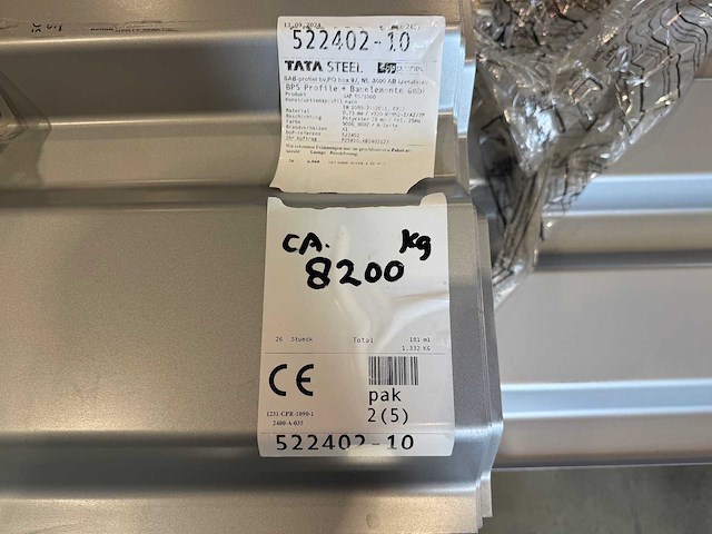 Tata steel (sab-profiel) - 133x mix van diverse lengtes sab 50/1000 - trapeziumplaat (lengtemix) - roofing material - afbeelding 6 van  7