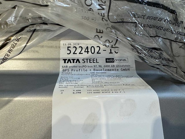 Tata steel (sab-profiel) - 133x mix van diverse lengtes sab 50/1000 - trapeziumplaat (lengtemix) - roofing material - afbeelding 7 van  7