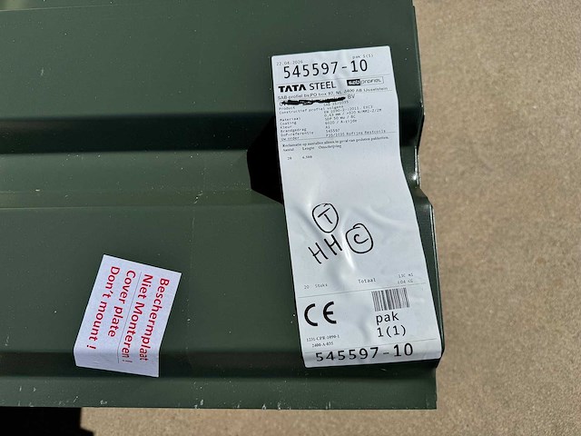 Tata steel (sab-profiel) - 20x sab 35/1035 - roofing material - afbeelding 4 van  4