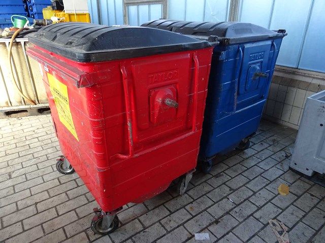Taylor - continental 1100 - rolcontainer 1100l (2x) - afbeelding 1 van  2