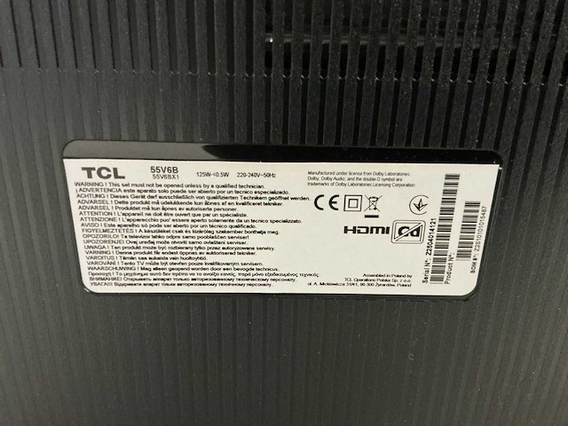 Tcl 4k hdrtv 55v6b televisie - afbeelding 2 van  10