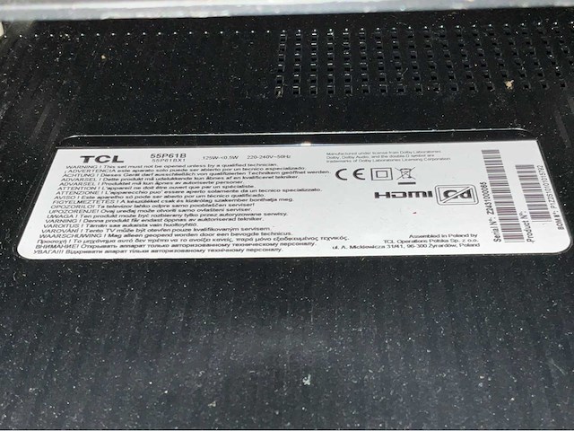 Tcl 55p61b televisie lcd - afbeelding 4 van  4