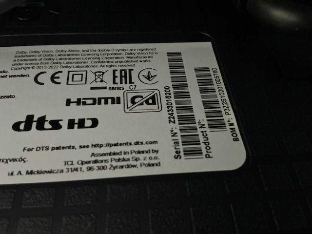 Tcl 65c749 65” qled televisie - afbeelding 6 van  8