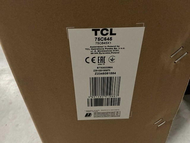 Tcl 75c645 tv - afbeelding 2 van  3